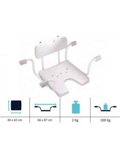 Sedile per vasca regolabile con schienale