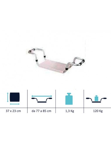 SEDILE PER VASCA REGOLABILE IN LARGHEZZA