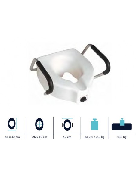 Alzawater anatomico con fissaggio centrale