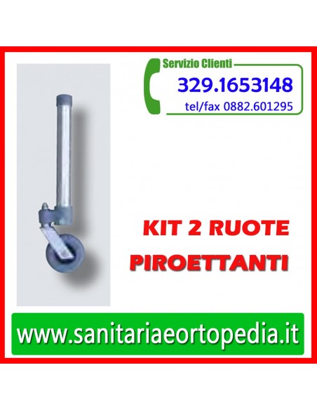 Kit 2 ruote piroettanti