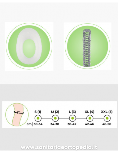 GINOCCHIERA IN TESSUTO CON STECCHE A SPIRALI