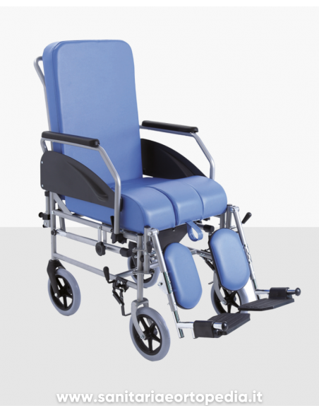 SEDIA COMODA CON WC E SCHIENALE RECLINABILE | Ø 20 CM