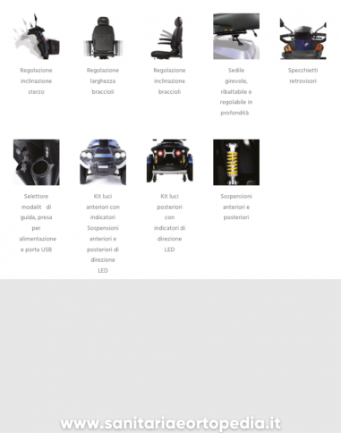 SCOOTER PER DISABILI E ANZIANI MAX 180 KG ARDEA DI MORETTI CN 240