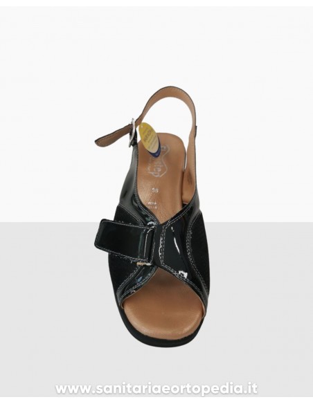 sandalo donna vernice lucida flexistep