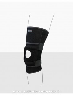 NEWMESH | Ginocchiera in tessuto spacer con stecche a spirale e stabilizzatore rotuleo dinamico