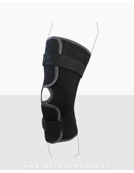 NEWMESH | Ginocchiera aperta in tessuto spacer con aste articolate