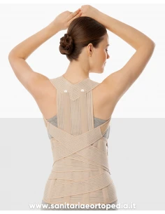 T130 CORSETTO ELASTICO DORSO-LOMBARE CON SPALLACCI E STECCHE 2