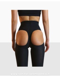 BERMUDA VITA ALTA LIPOSUZIONE EXTRA GRANDE con BRETELLE e FORO GLUTEO 2