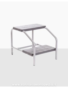 PREDELLINO A DUE GRADINI in ACCIAIO MI482 | Sanitaria e Ortopedia