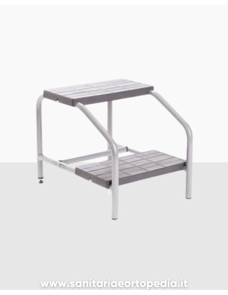 PREDELLINO A DUE GRADINI in ACCIAIO MI482 | Sanitaria e Ortopedia