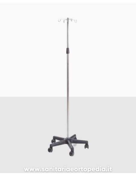 PIANTANA PER IPODERMOCLISI in ACCIAIO INOX su RUOTE MI437