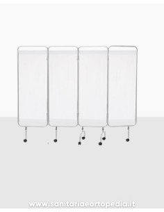 PARAVENTO 4 ANTE ALLUMINIO ANODIZZATO MO415 | Sanitaria e Ortopedia