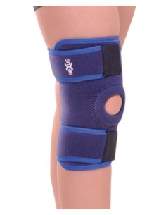 GINOCCHIERA IN NEOPRENE CON FORO ROTULEO E INSERTO IN SILICONE