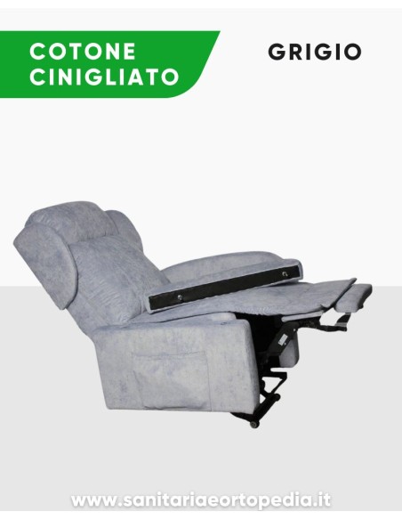 Poltrona alzapersona GINEVRA a 2 Motori – Braccioli removibili, elevabile, in promozione luglio