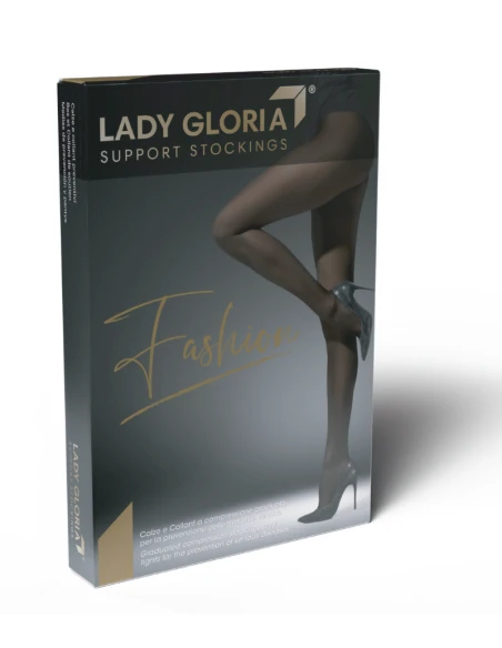 Lady Gloria Fashion Autoreggente 12–15 mmHg | Calza tuttocoscia elegante con bordo in silicone